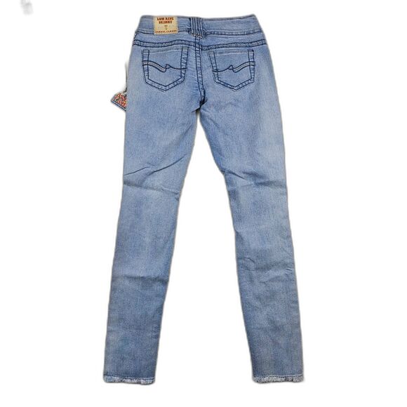 Vintage Almost Famous Distressed Skinny Jeans Light Wash Women's Size 0 - Picture 2 of 15